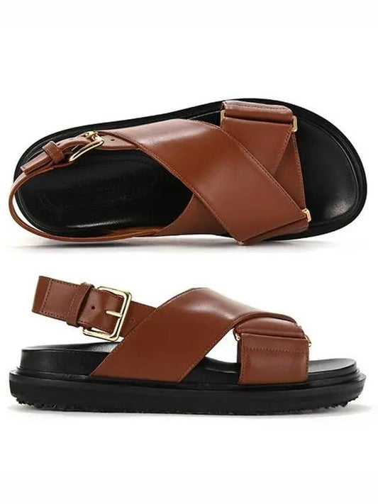 Fussbett Leather Sandals Brown - MARNI - BALAAN 2