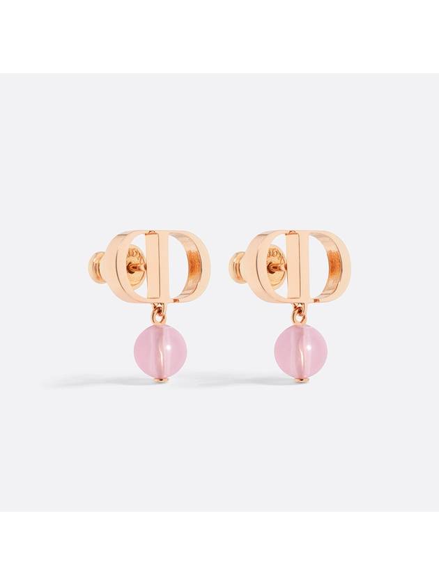 Petite CD Resin Pearl Earrings Pink - DIOR - BALAAN 3