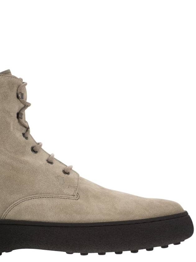 Suede lace-up boot - TOD'S - BALAAN 6