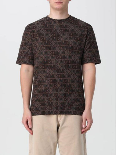 Short Sleeve TShirt Brown - MOSCHINO - BALAAN 1