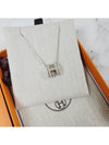 Pop H Pendant Silver Necklace Marron Glace - HERMES - BALAAN 8