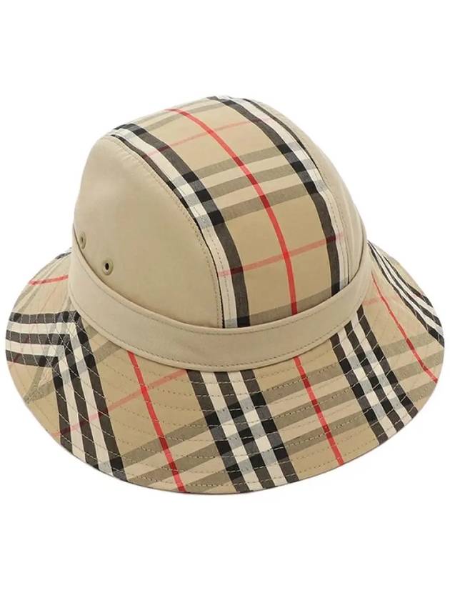 Check Pattern Bucket Hat Beige - BURBERRY - BALAAN 5