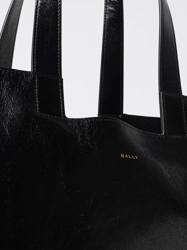 Logo Stamped Leather Tote Bag Black - BALLY - BALAAN 5