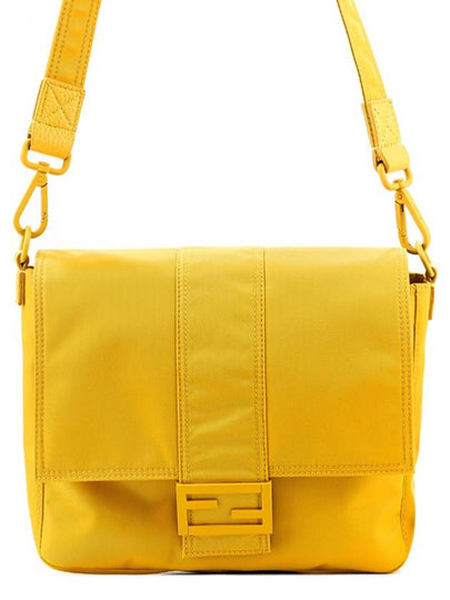 Baguette Medium Nylon Messenger Bag Yellow - FENDI - BALAAN 2