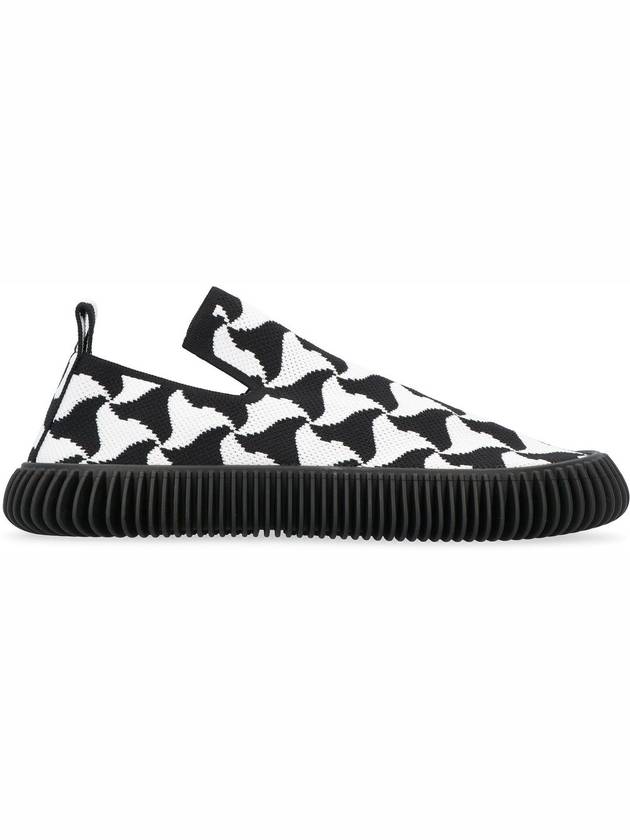 Ripple Triangle Pattern Slip-Ons Black White - BOTTEGA VENETA - BALAAN 3