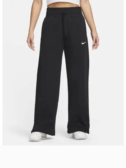 Phoenix Fleece High Waist Wide Pants Black - NIKE - BALAAN 2