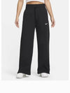 Phoenix Fleece High Waist Wide Pants Black - NIKE - BALAAN 2