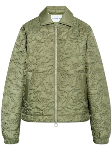 Lacoste Jacket With Embroidered Pattern, Women's, Green - LACOSTE - BALAAN 1