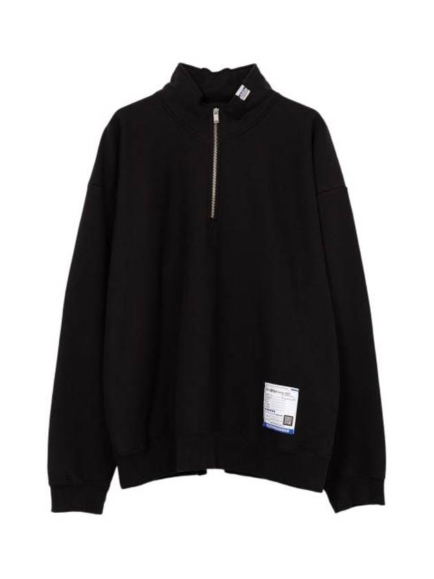 Stand Collar Half Zip Sweatshirt Black - MAISON MIHARA YASUHIRO - BALAAN 2