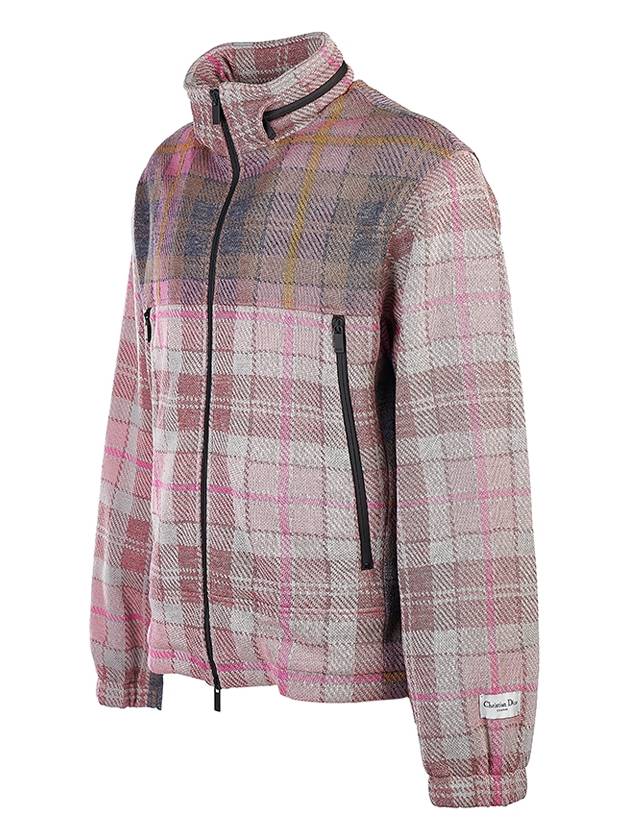 Check Hooded Jacket Pink - DIOR - BALAAN 3