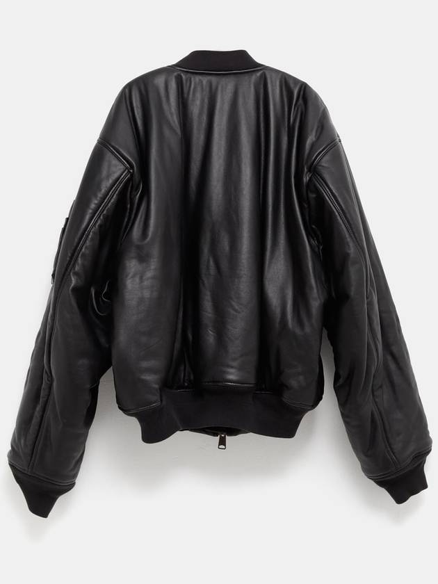 Bomber Leather Jacket in Soft Lambskin - BALENCIAGA - BALAAN 2