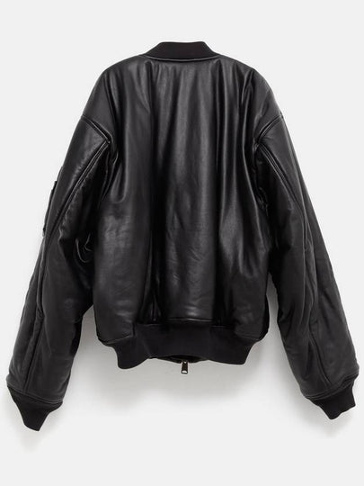 Bomber Leather Jacket in Soft Lambskin - BALENCIAGA - BALAAN 2