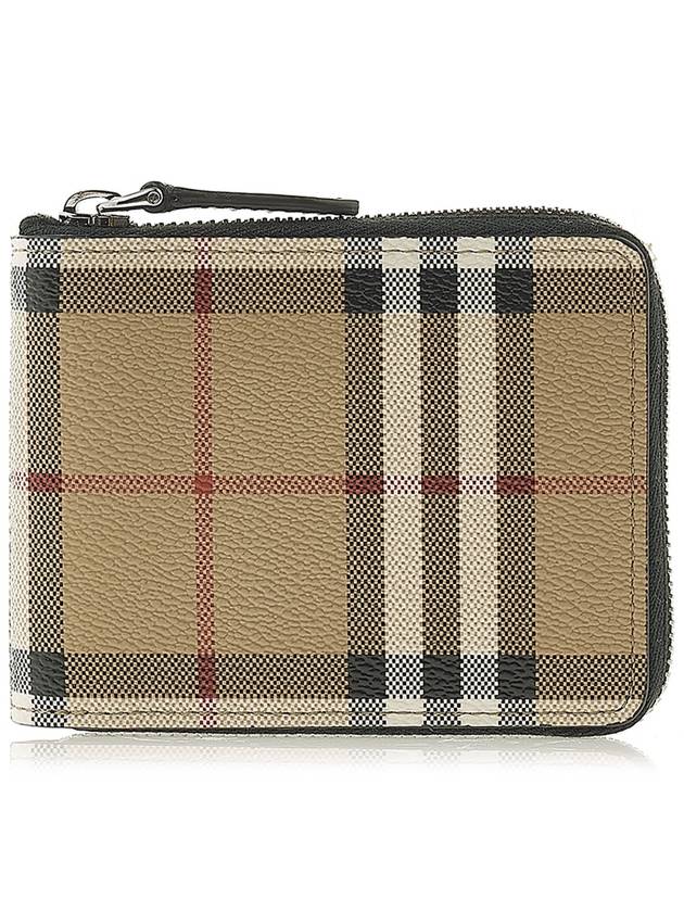 Vintage Check Zipper Round Half Wallet Beige - BURBERRY - BALAAN 2