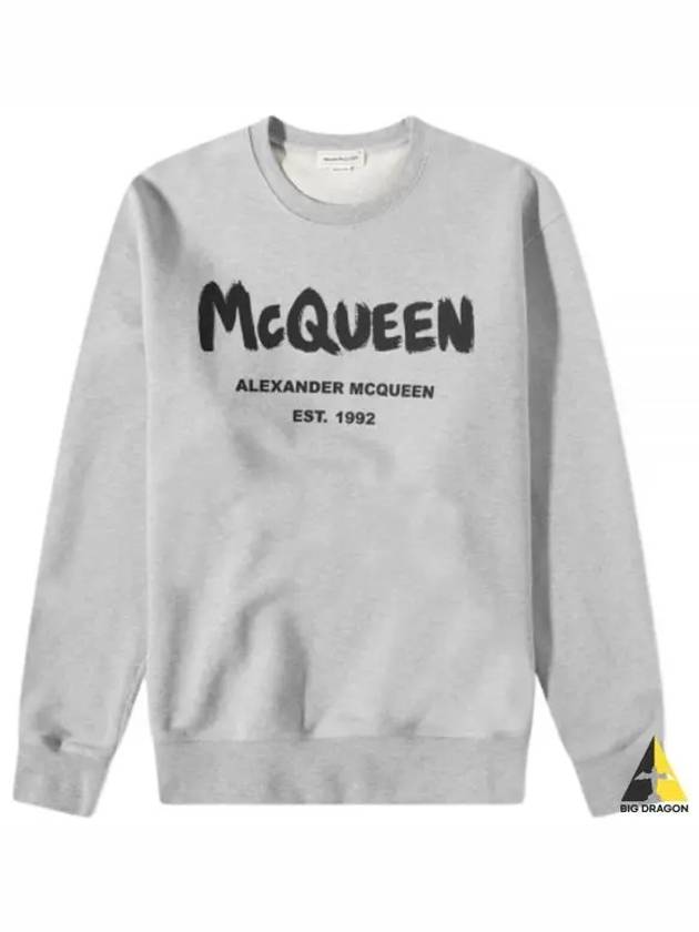 Graffiti Logo Sweatshirt Grey - ALEXANDER MCQUEEN - BALAAN 2