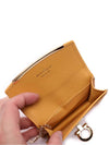 Gancini Calfskin Card Wallet Yellow - SALVATORE FERRAGAMO - BALAAN 7