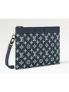 Men's Pochette To Go Monogram Shadow Leather Pouch Bag Ink Blue - LOUIS VUITTON - BALAAN 3