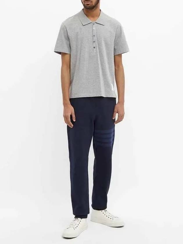 Men's Diagonal Loop Back Track Pants Navy - THOM BROWNE - BALAAN 7