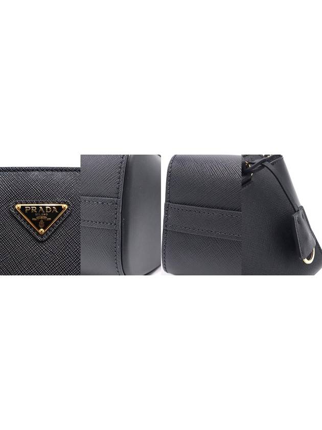 Women s Prada 1BA380 Black Saffiano Gold Triangle Logo Mini Tote 2WAY gt bag Gangbuk used luxury goods - PRADA - BALAAN 10