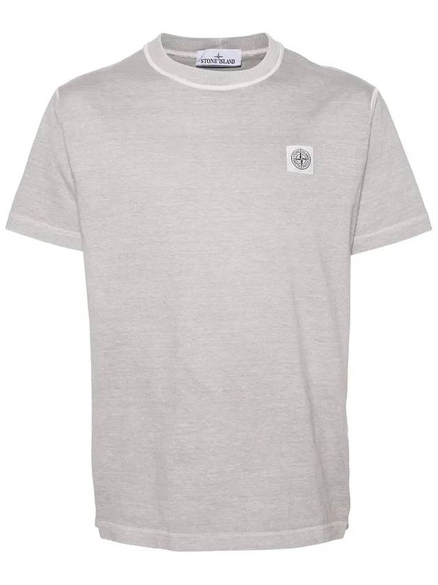 Organic Cotton Short Sleeve T-Shirt Dust Grey - STONE ISLAND - BALAAN 2