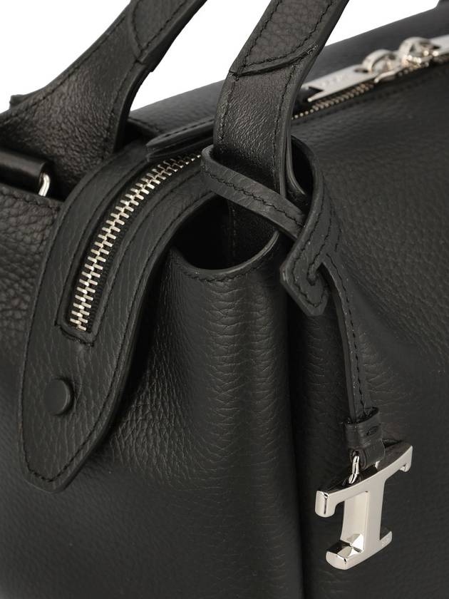 Logo Leather Mini Tote Bag Black - TOD'S - BALAAN 5