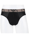 Men's Bold Logo Brief 2 Pack Black - EMPORIO ARMANI - BALAAN 3