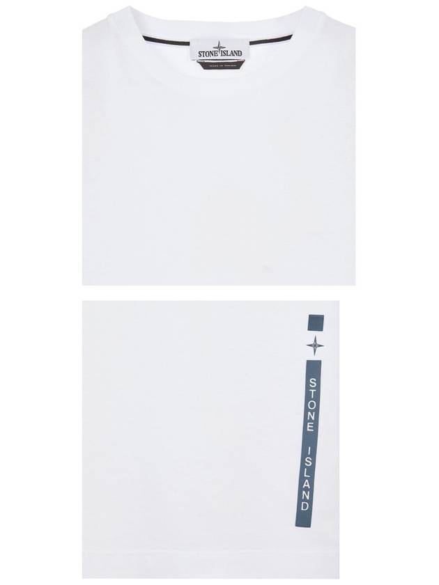 Side Logo Patch Round Short Sleeve T-Shirt White - STONE ISLAND - BALAAN 6