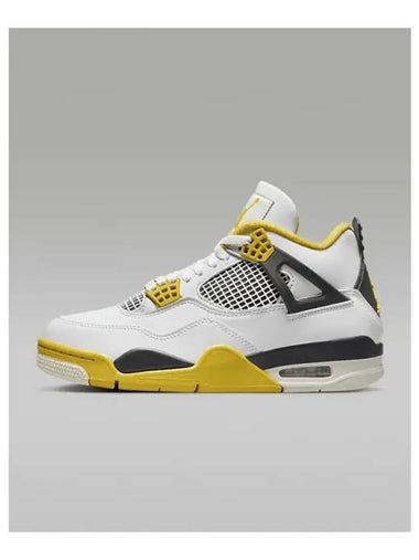 Air Jordan 4 Retro Women s Sneakers White Vivid Sulfur Anthracite Coconut Milk AQ9129 101 698085 - NIKE - BALAAN 1