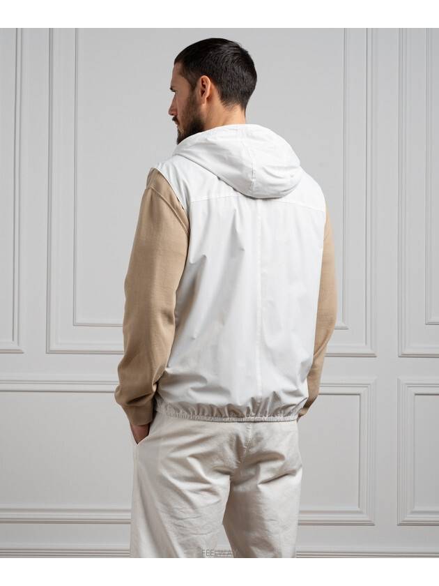 Drawstring Hooded Zipper Vest White - BRUNELLO CUCINELLI - BALAAN 5