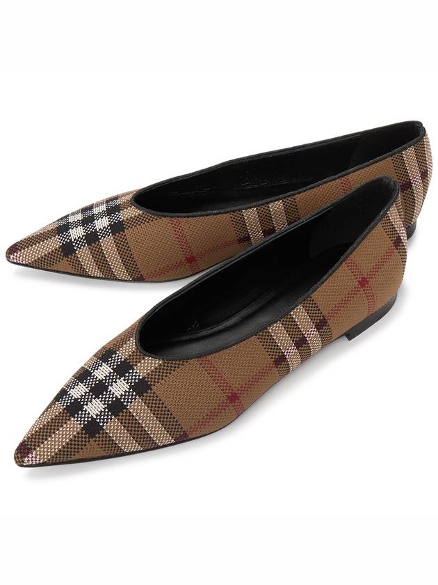 Women's Vintage Check Point Toe Ballerina Brown - BURBERRY - BALAAN 2