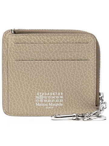 Stitch Keyring Coin Card Wallet Beige - MAISON MARGIELA - BALAAN 1