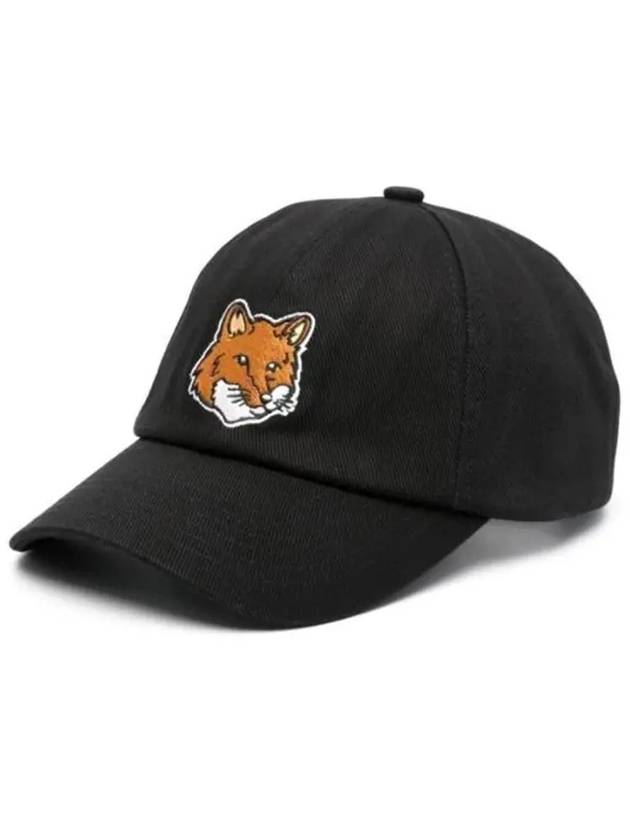 Large Fox Head 6P Ball Cap Black - MAISON KITSUNE - BALAAN 2