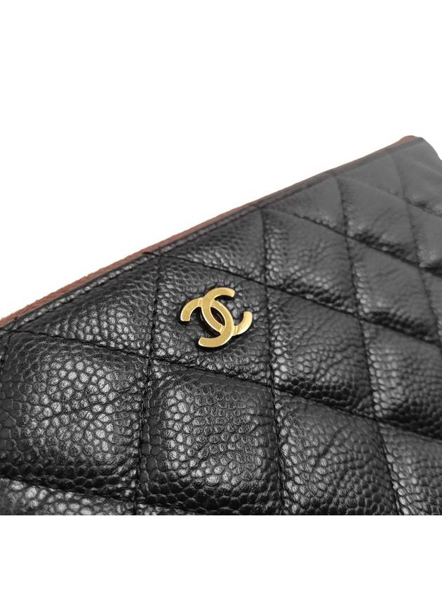 Women s A82545 Caviar Black Gold New Medium Clutch - CHANEL - BALAAN 4