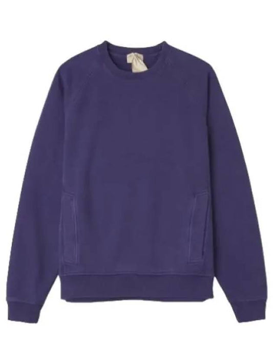 Garment dyed cotton jersey pocket sweatshirt purple blue T shirt - TEN C - BALAAN 1