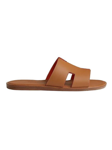 Hermes Izmir Nappa Leather Sandals Slippers Orange - HERMES - BALAAN 1