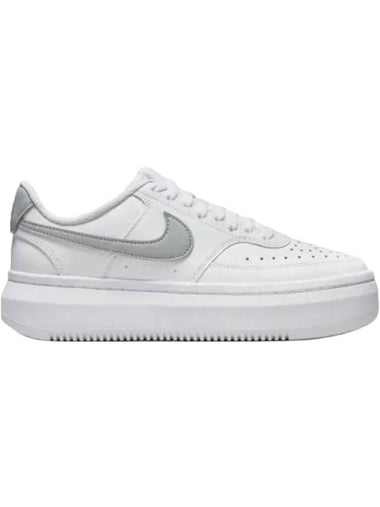 Women's Court Vision Alta Low Top Sneakers Grey White - NIKE - BALAAN 1