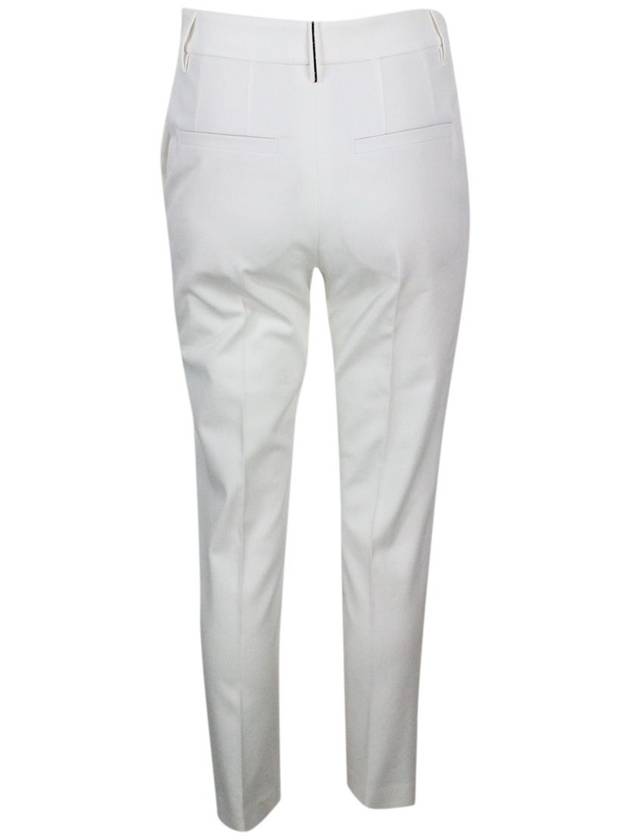 Drill Straight Pants White - BRUNELLO CUCINELLI - BALAAN 4