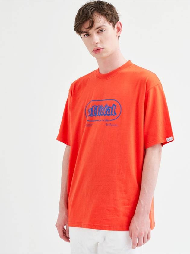 Official artwork printing overfit short sleeve tshirt orange - CODE I'M - BALAAN 1