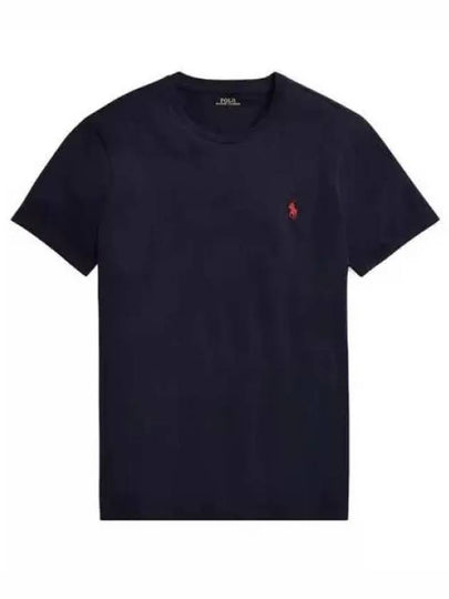 Men's Embroidered Pony Short Sleeve T-Shirt Navy - POLO RALPH LAUREN - BALAAN 2