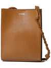 Logo Small Tangle Leather Cross Bag Brown - JIL SANDER - BALAAN.