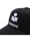 Tyron Logo Cotton Ball Cap Black - ISABEL MARANT - BALAAN 5