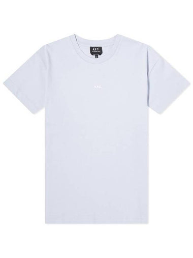 Jade Logo Short Sleeve T-Shirt Sky Blue - A.P.C. - BALAAN 1