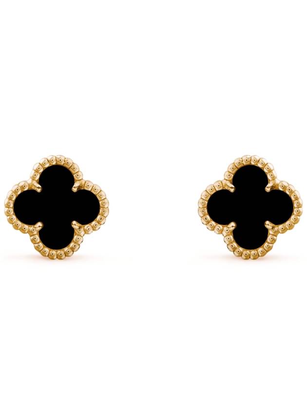 Sweet Alhambra Earrings Gold Black - VANCLEEFARPELS - BALAAN 2