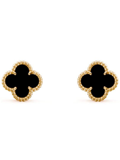 Sweet Alhambra Earrings Gold Black - VANCLEEFARPELS - BALAAN 2