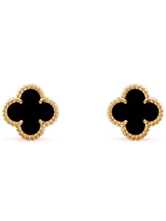 Sweet Alhambra Gold Earrings Onyx - VANCLEEFARPELS - BALAAN 2