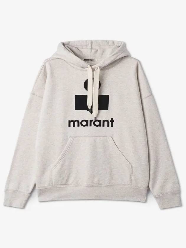 Miley Flock Logo Hoodie Beige - ISABEL MARANT - BALAAN 3