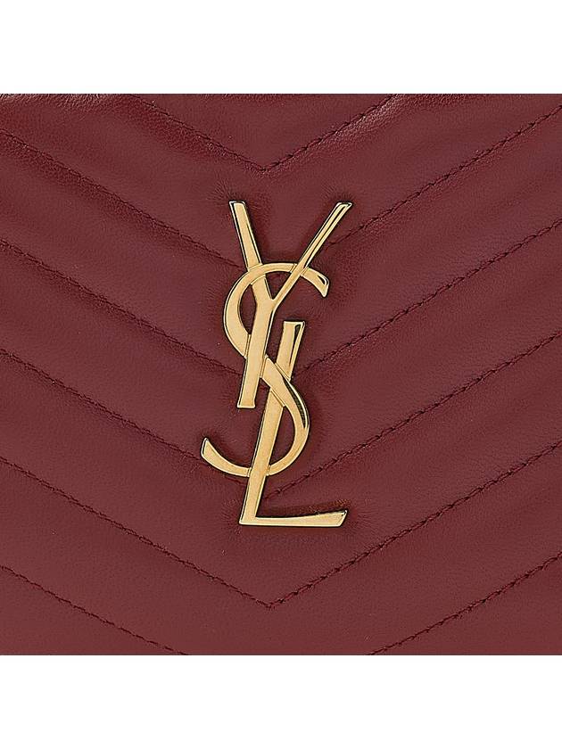 Cassandra Quilting Around Half Wallet Red - SAINT LAURENT - BALAAN 7