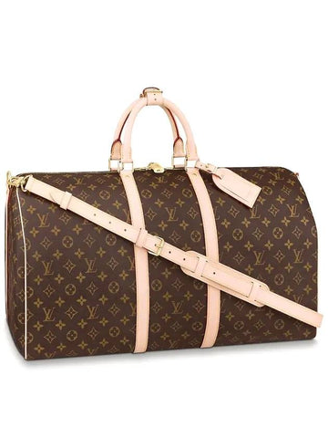 Louis Vuitton Keepall 55 Bandouliere Monogram Travel Duffel Bag Brown - LOUIS VUITTON - BALAAN 1