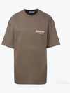 Wave Logo Political Campaign Large Fit Short Sleeve T Shirt Khaki - BALENCIAGA - BALAAN 2