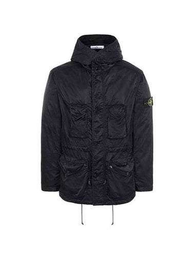 Wappen Patch Nylon Raso TC Hooded Jacket Black - STONE ISLAND - BALAAN 1