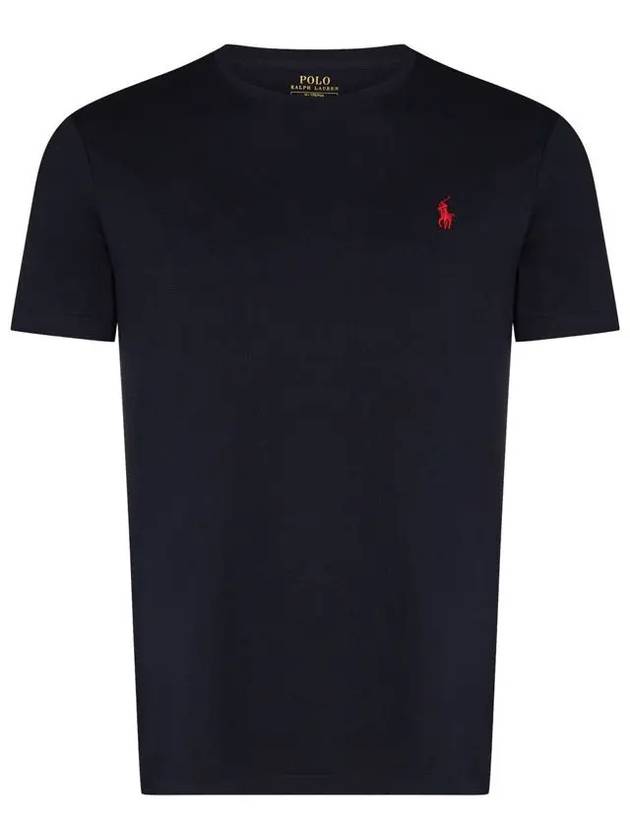 Men's Embroidered Pony Short Sleeve T-Shirt Navy - POLO RALPH LAUREN - BALAAN 2